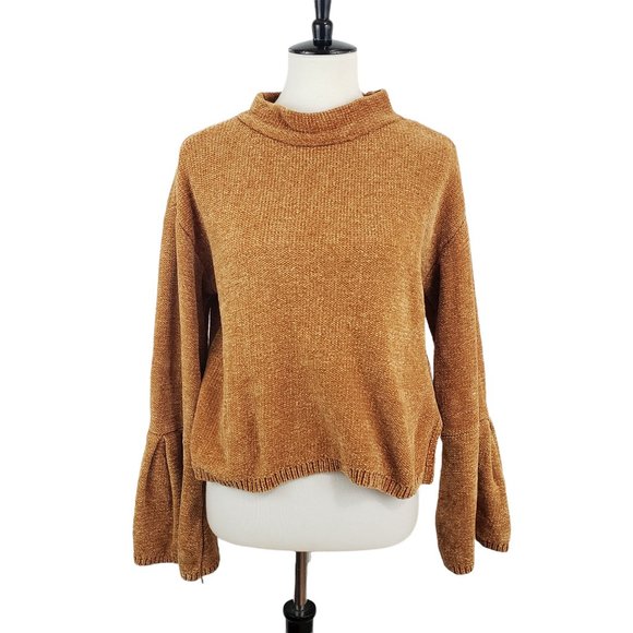 Melrose and Market Sweaters - 🎈3/$15 Melrose Market Burnt Orange Chenille Bell-sleeve Sweater Size Medium